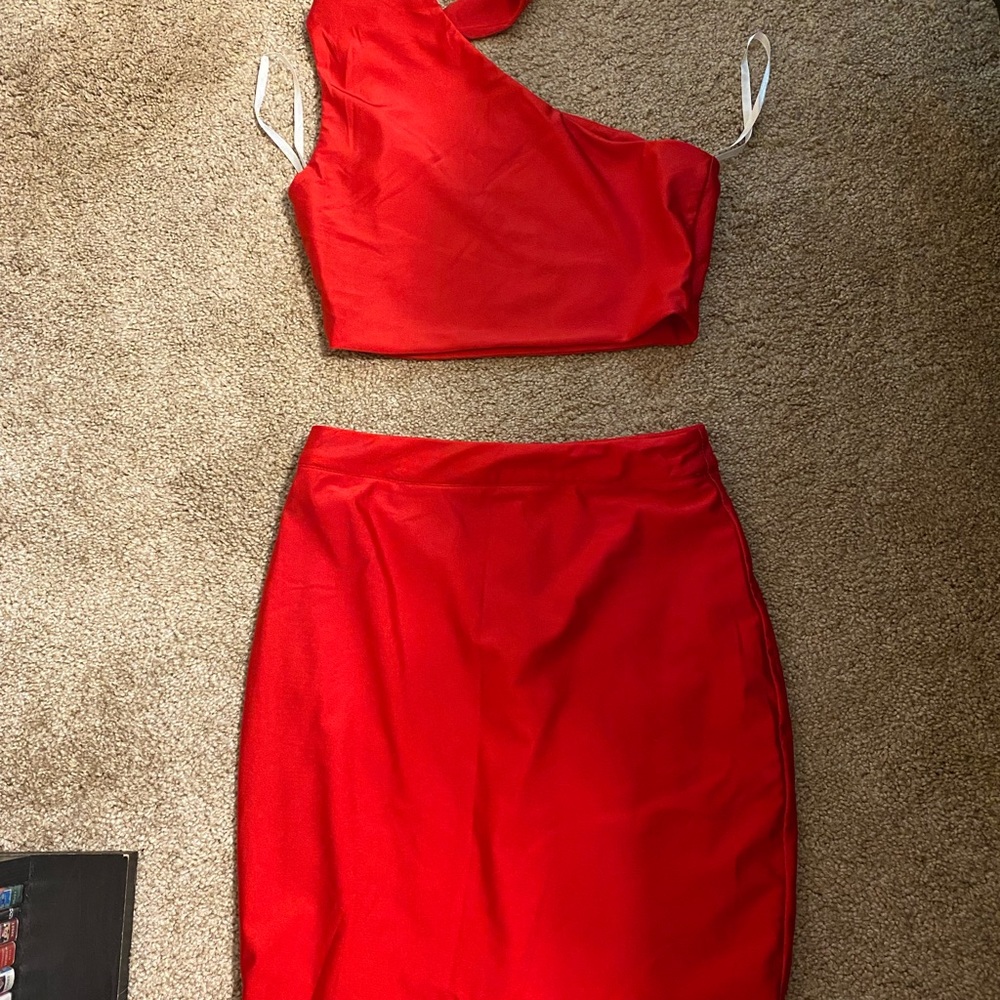 red two piece